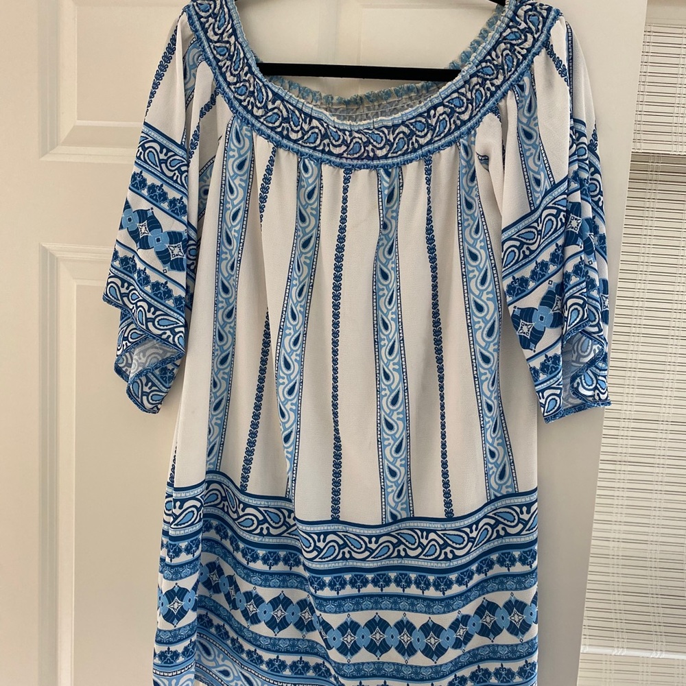 POOKIE AND SEBASTIAN OFF THE SHOULDER DRESS!